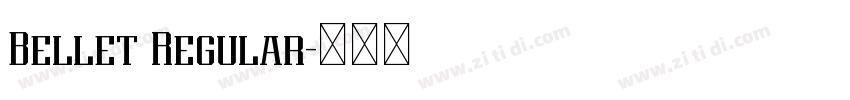 Bellet Regular字体转换